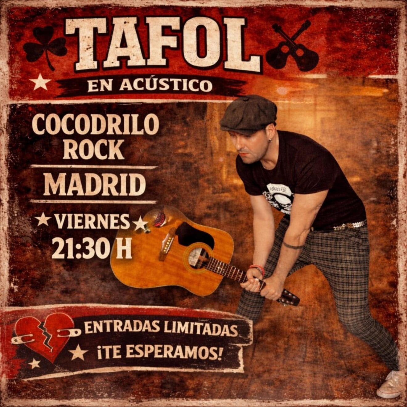 Cartel del concierto acústico de Tafol