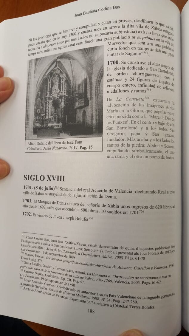 Abbildung: Detail des barocken Altars der Kirche San Bartolomé | Fotobücher von José Font und Juan Cocdina