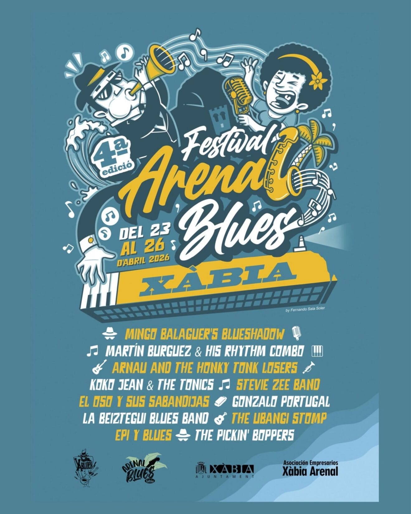 Cartel del Festival Arenal Blues de Xàbia