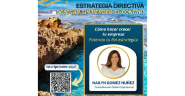 Cartel de la charla sobre estrategia directiva