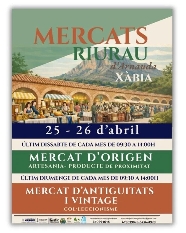 Imagen: Cartel del Mercats Riurau de Xàbia
