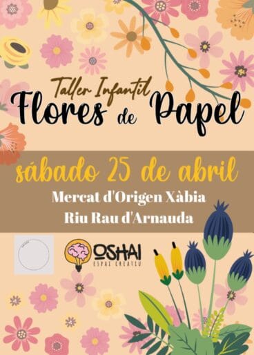Cartel del taller de actividades en el Mercat del Riurau
