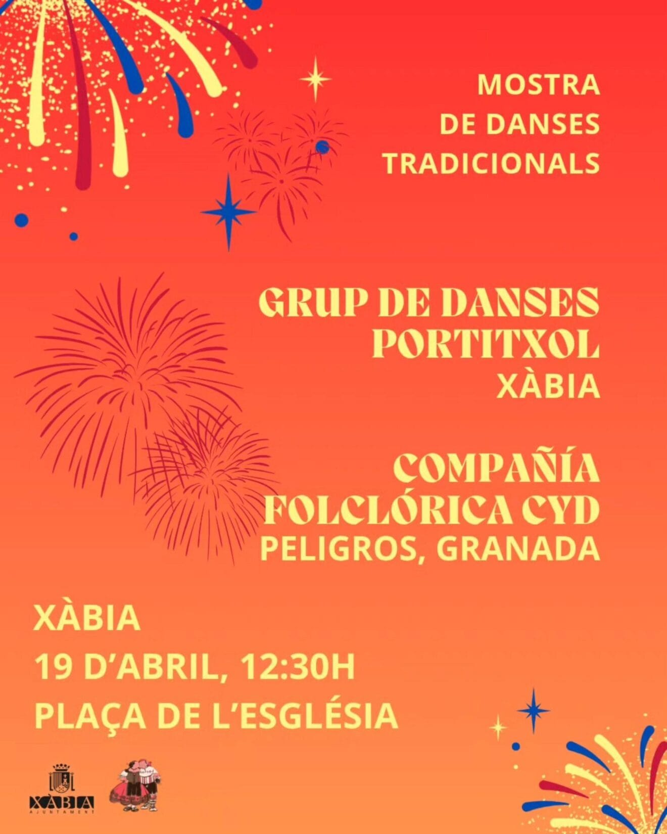 Cartel de la Mostra de Danses Tradicionals en Xàbia