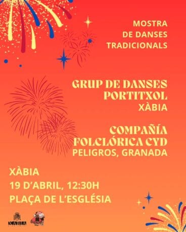 Cartel de la Mostra de Danses Tradicionals en Xàbia