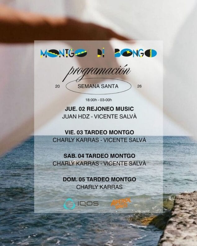 Imagen: Horarios de los tardeos en Xàbia en Montgo di Bongo