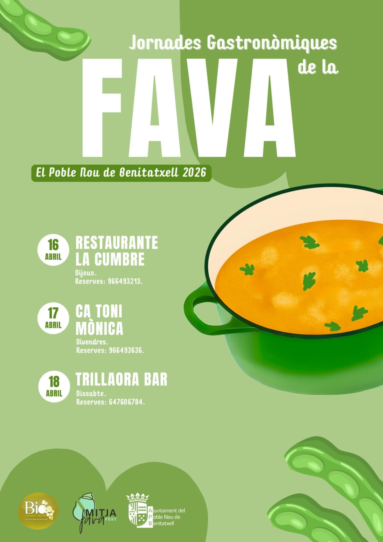 Cartel de las Jornadas Gastronómicas de la Fava 2026