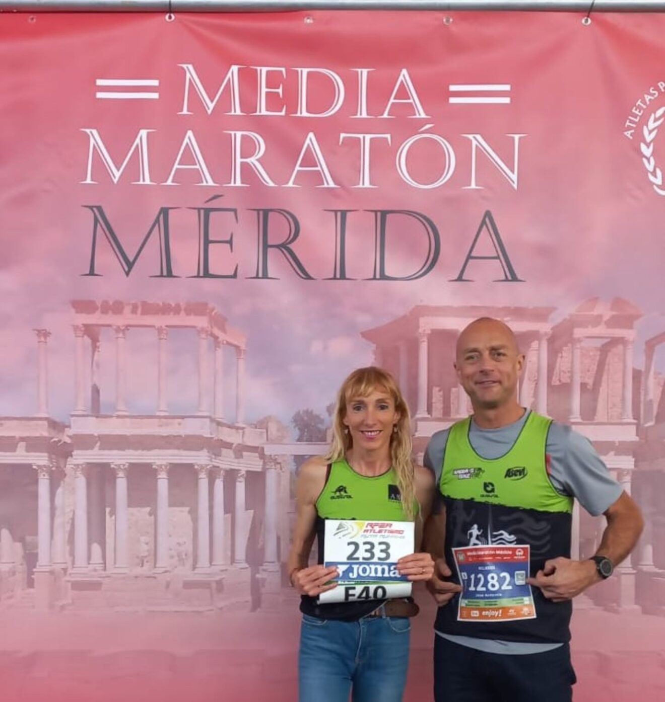 La pareja de Xàbia en el Campeonato de España de Medio Maratón