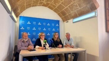 Momento de la rueda de prensa en el Ayuntamiento de Xàbia durante la presentación de las fiestas del Nazareno
