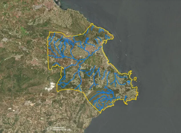 Imagen: Red hidrográfica de Xàbia