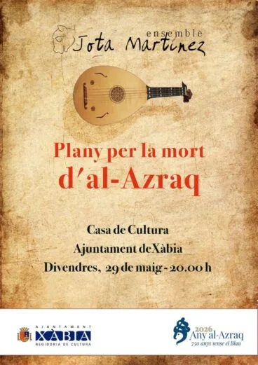 Cartel del concierto ‘Plany per la mort d’al-Azraq’ de Jota Martínez Ensemble