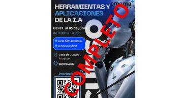 Cartel del Curso de IA con aforo completo