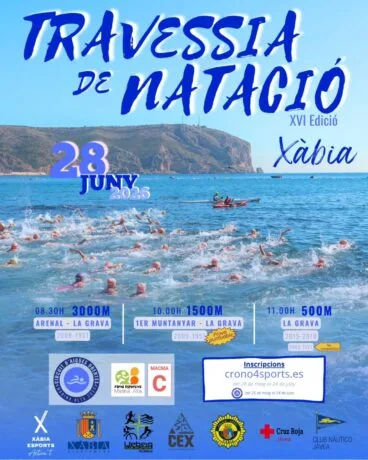 Cartel travesia a nado Xàbia