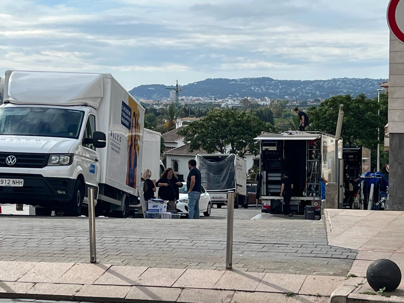 Despliegue de grabación en el retén de la Policía Local de Xàbia