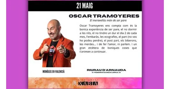 Imagen: Dijous de comèdia con Óscar Tramoyeres