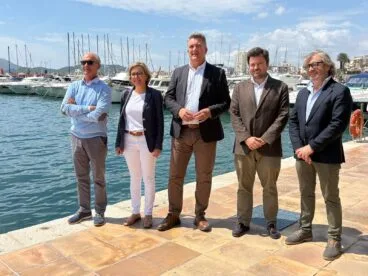 Visita de Vicente Martínez Mus al puerto de Xàbia