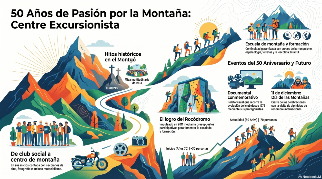 Infografía de los 50 años del Centre Excursionista de Xàbia