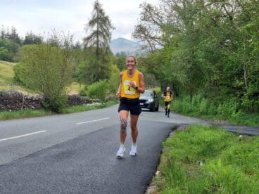 Katie Harrison durante una de las carreras