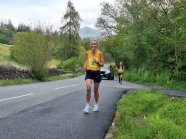 Katie Harrison durante una de las carreras