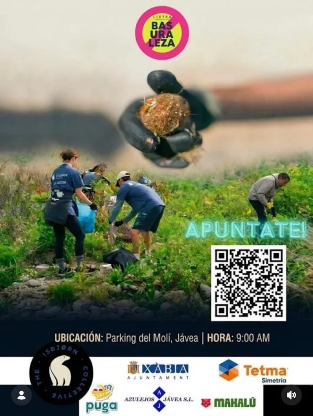 Imagen: Cartel de la limpieza del cauce del río Gorgos