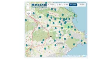 Mapa de las estaciones meteorológicas de la comarca