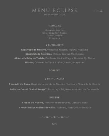 Menú Eclipse Primavera 2026