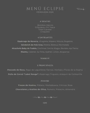 Menú Eclipse Primavera 2026