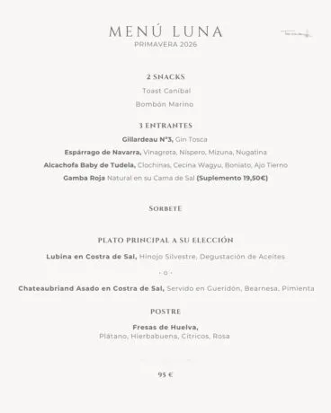 Menú Luna Primavera 2026