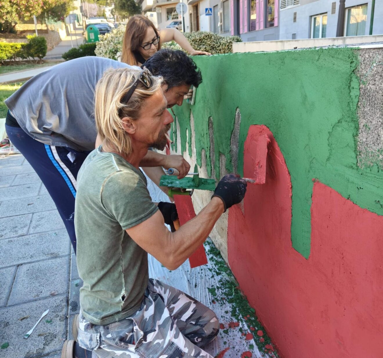 Realización del mural colectivo por la paz en Xàbia