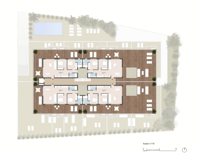 Imagen: Plano de los áticos con amplia terraza