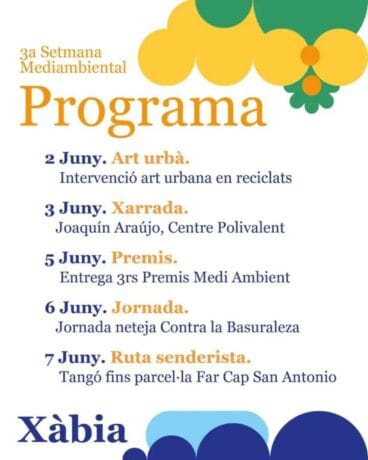 Programa 3a Setmana Mediambiental Xàbia