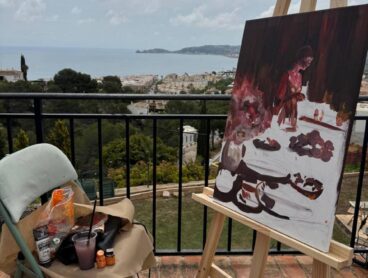 Proceso creativo durante la residencia artística en Jávea