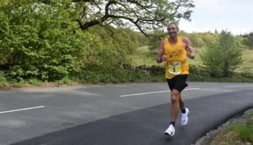 Rob Harrison durante uno de los maratones