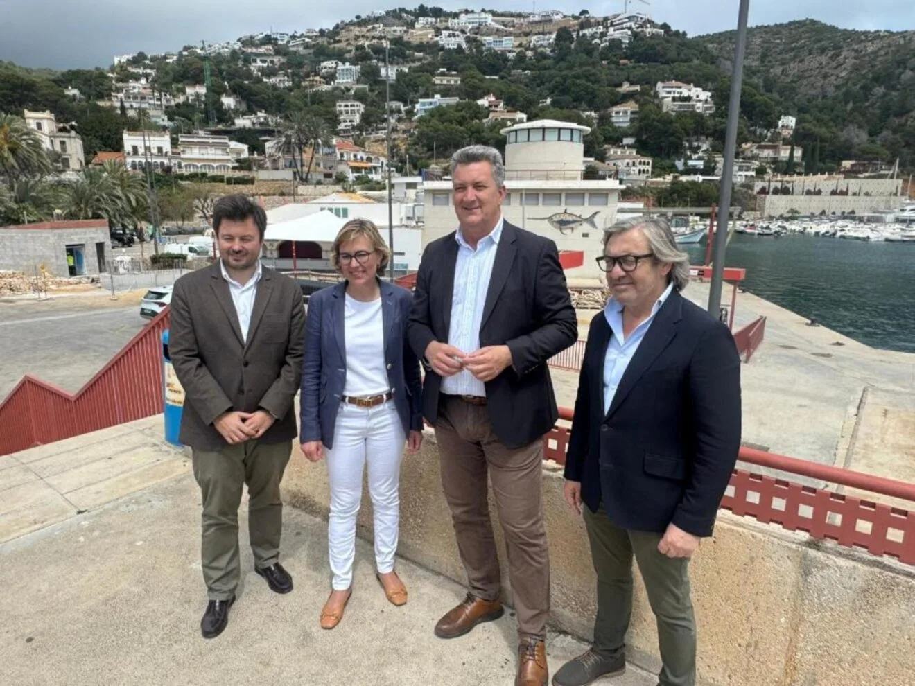 Visita de Vicente Martínez Mus al puerto de Xàbia