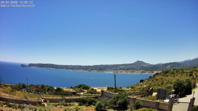 Imagen: Vista de la webcam de la bahía de Xàbia
