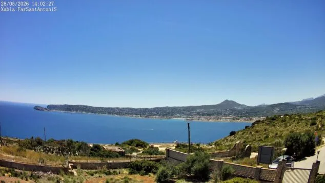 Imagen: Vista de la webcam de la bahía de Xàbia