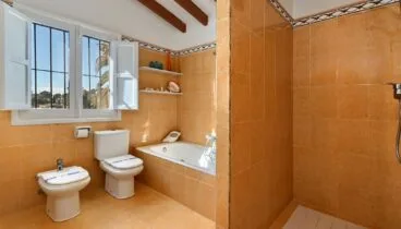 Baño grande con bañera y ducha