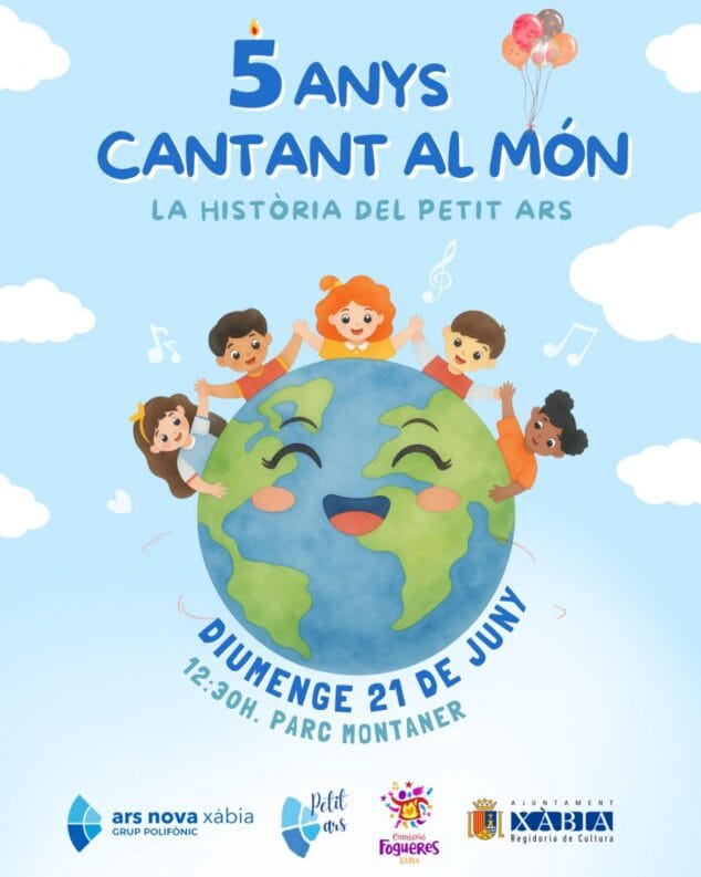 Imagen: Cartel del concierto conmemorativo de los cinco años del coro Petit Ars