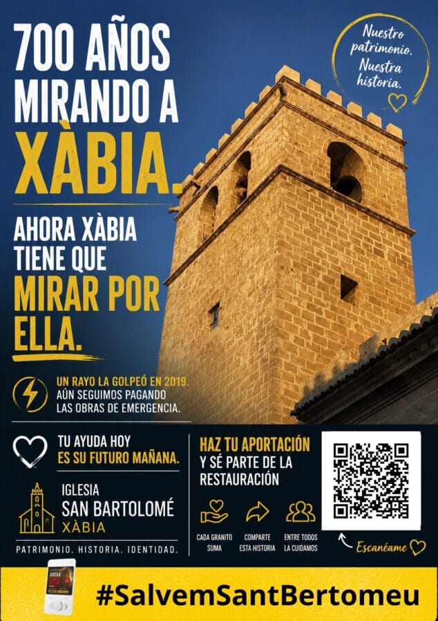 Imagen: Cartel de la campaña de recaudación de la Iglesia de San Bartolomé