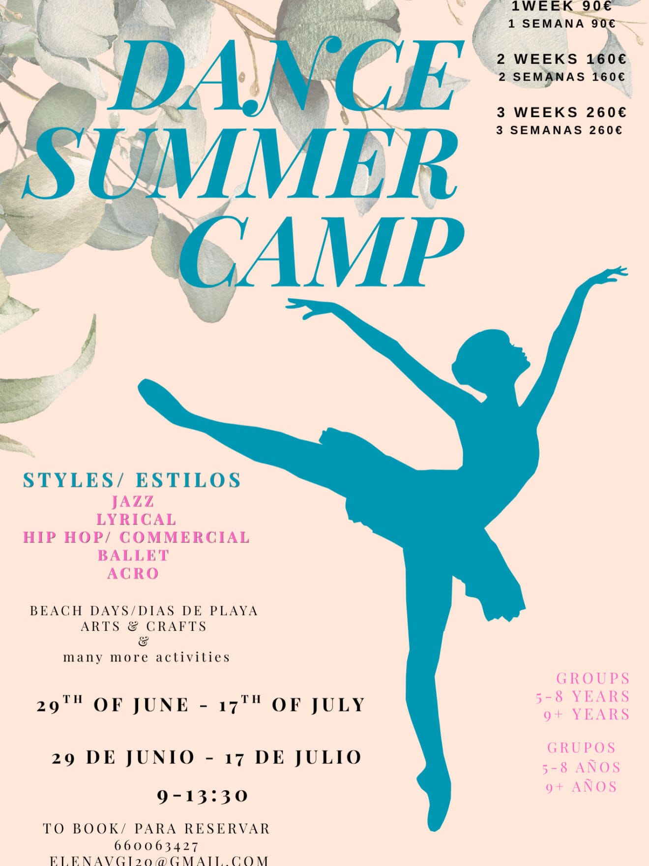 Disfruta del baile este verano con el campamento de baile de Foot Works en Xàbia