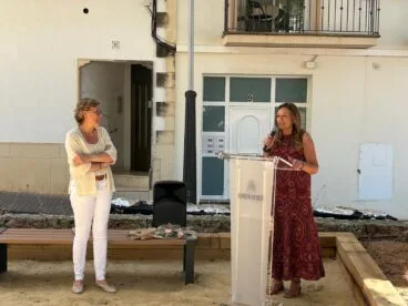 Mavi Pérez en la inauguración de la Plaza Antonio Bas Blasco