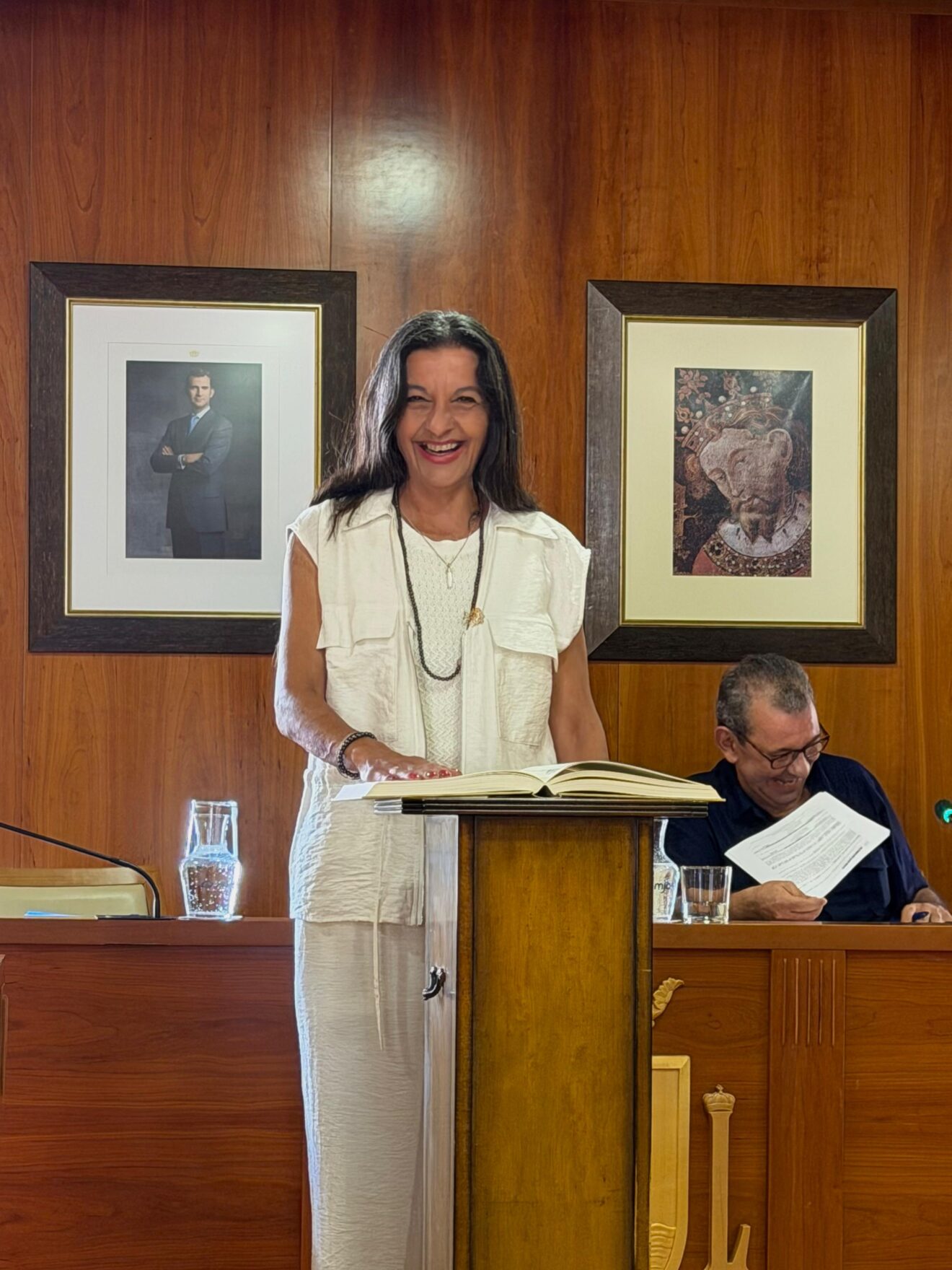 La edil popular Mª Rosa Torres en la toma de posesión