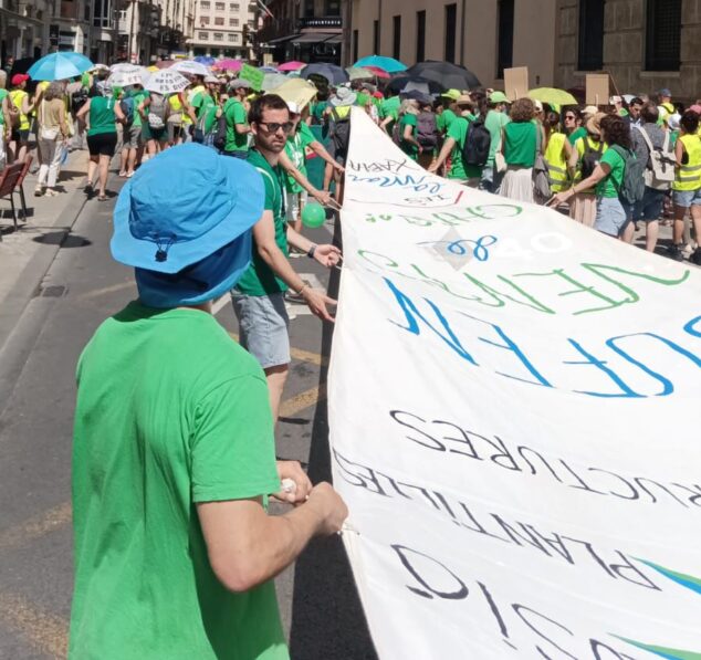 Imagen: Movilización de docentes de Xàbia en la manifestación de Valencia por la Educación Pública
