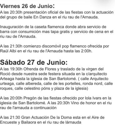 Programación fiestas de la Casa de Andalucía Jávea (1)