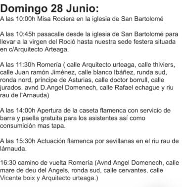 Programación fiestas de la Casa de Andalucía Jávea (2)