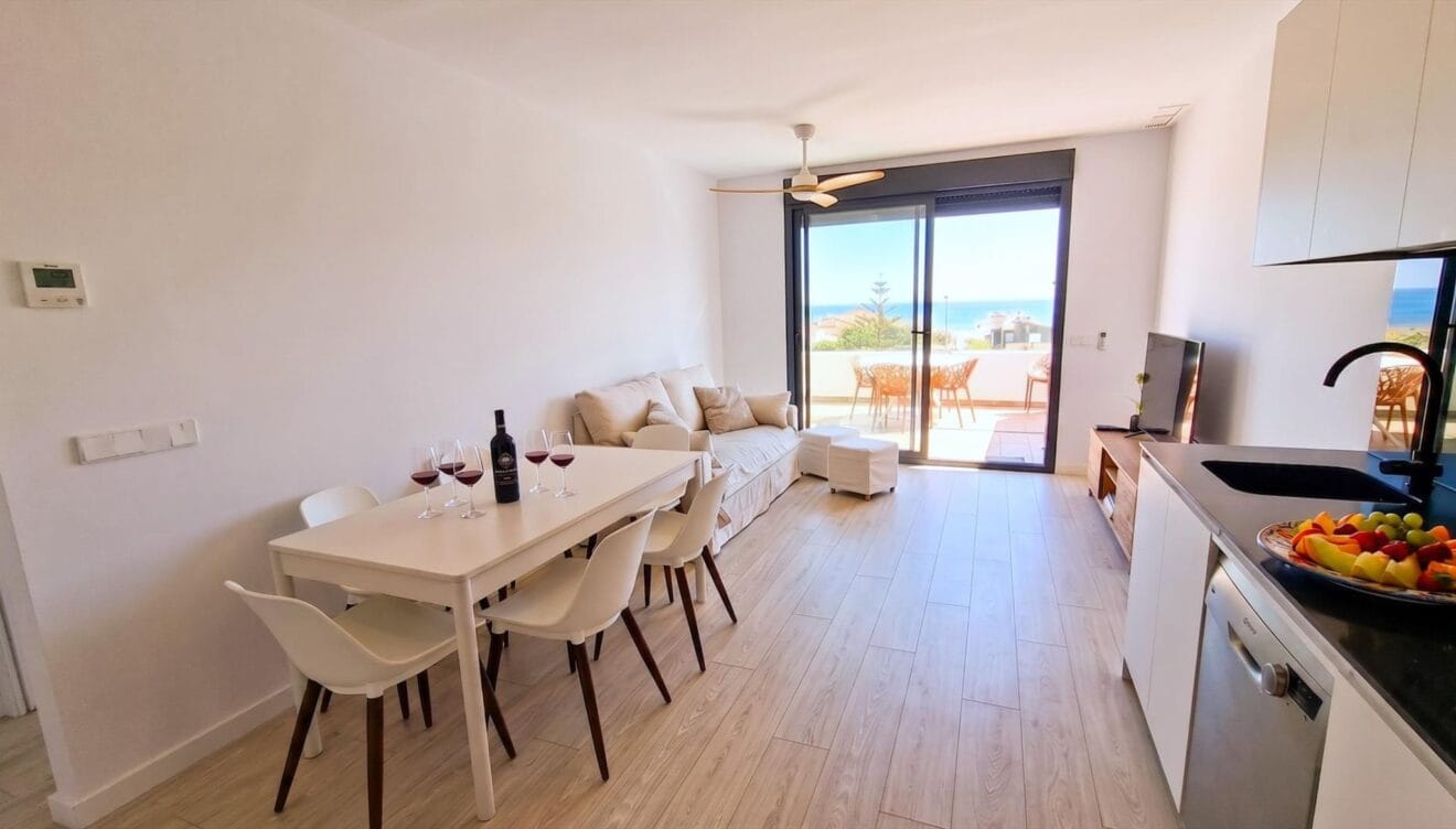 Salón, comedor y cocina en un mismo espacio