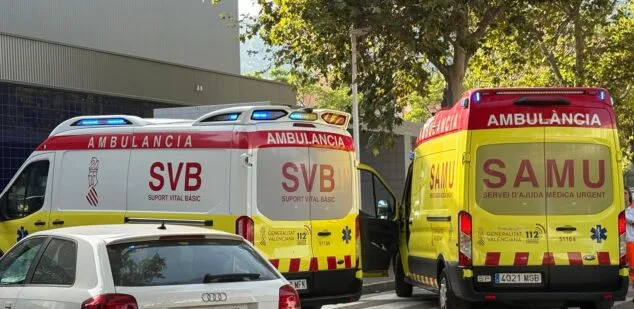 Bild: Krankenwagen in einem Stockfoto
