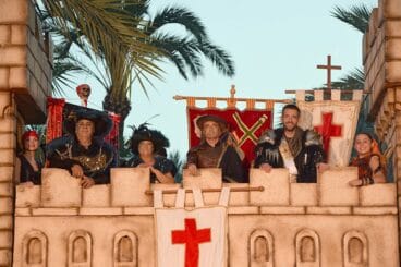 Bando cristiano en el castillo | Foto A.M. – Junta de Moros i Cristians Xàbia
