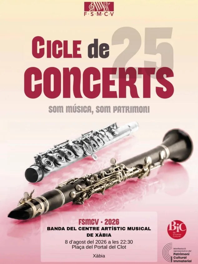 Imagen: Cartel del Concierto de la Banda del Centre Artístic Musical de Xàbia