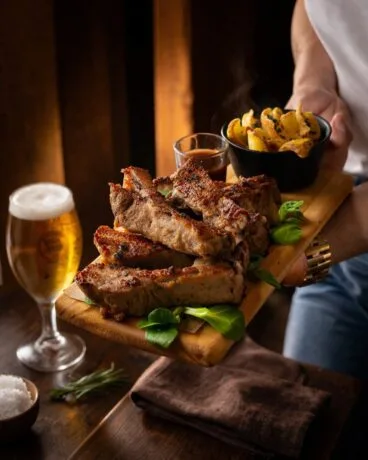Costillas de cerdo con barbacoa casera