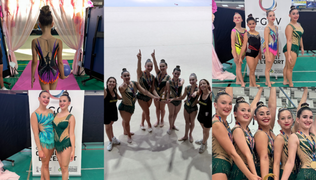Imagen: El Club de Gimnasia Rítmica Xàbia, durante el Campeonato Autonómico celebrado este fin de semana en la localidad